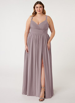 Azazie Chanel Bridesmaid Dresses Dusk A-Line Pleated Chiffon Dress image8