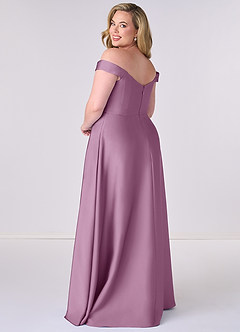 Barbie ♥ Azazie Bridesmaid Dresses Wisteria A-Line Off the Shoulder Stretch Satin Convertible Dress image8