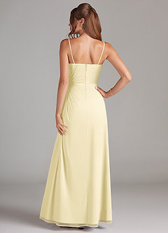Azazie Aliani Bridesmaid Dresses Lemon Sorbet Sheath Strapless Chiffon Convertible Dress image3