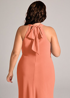 Azazie Doretta Bridesmaid Dresses Sunset Mermaid Pleated Chiffon Dress image12