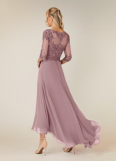 Azazie Monza Mother of the Bride Dresses Dusty Rose A-Line Lace Chiffon Dress image4