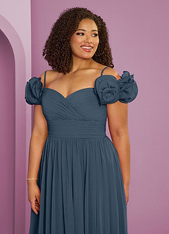 Barbie ♥ Azazie Bridesmaid Dresses Neptune A-Line Off the Shoulder Chiffon Convertible Dress image18