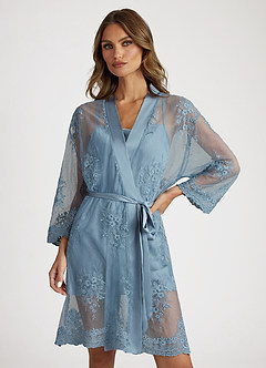 front Sheer Lace Robe
