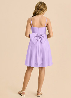 Azazie Bear Junior Lilac A-Line Sweetheart Neckline Stretch Satin Dress image2