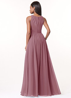 Azazie Harper Bridesmaid Dresses Vintage Mauve A-Line Pleated Chiffon Dress image2