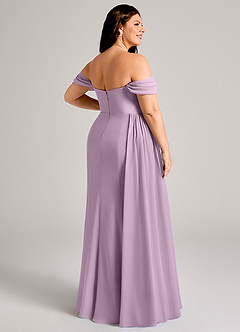 Azazie Amyra Abiti da Damigella Abito Convertibile Tubino in Chiffon a Spalla Scoperta Glicine image14