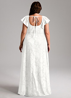 Azazie Bondi Šaty pro družičky A-Line Boční štěrbina Květinové vyhoření Délka podlahy Šaty image8