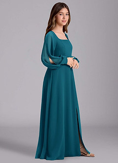 Azazie Bondi Junior Klänning av A-Line i Chiffong Blouson image4