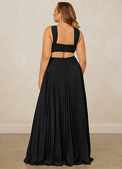Christian Siriano Bridal for Azazie 1009 Bridesmaid Dresses Black A-Line Pleated Chiffon Dress image15