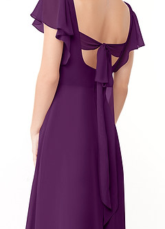 Azazie Syenna Bridesmaid Dresses Grape A-Line Ruched Chiffon Dress image3