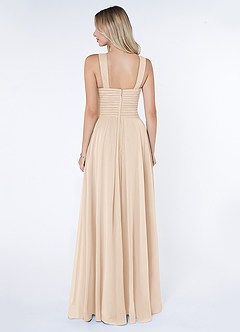 Azazie Kaleigh Bridesmaid Dresses White Alabaster A-Line Pleated Chiffon Dress image6