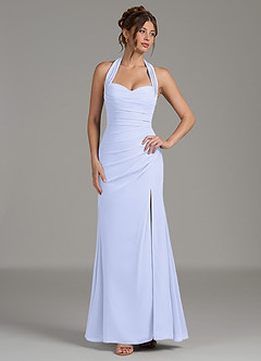 Azazie Destiny Bridesmaid Dresses Lavender Mermaid Sweetheart Neckline Chiffon Dress image4