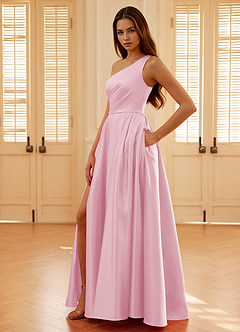 Millie Rosa Abito da ballo in raso a trapezio image3