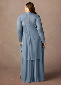 Azazie Anne Mother of the Bride Dresses Dusty Blue Sheath Sweetheart Sequins Lace Dress image11