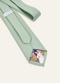 front Matte Satin Custom Photo Tie –  Matching Fabric Personalized Ties