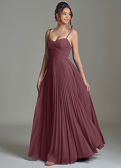 Azazie Catie Bridesmaid Dresses Sangria A-Line Sweetheart Neckline Chiffon Dress image5