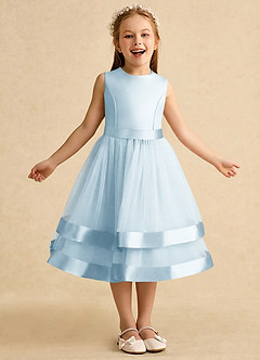 Azazie Sophia Flower Girl Klänningar Klä A-Line i Tyll Rosett image4