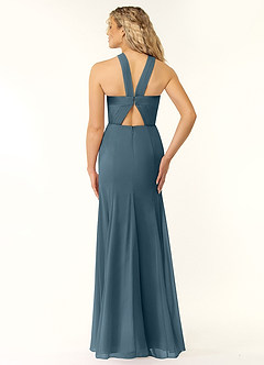 Azazie Rue Bridesmaid Dresses Twilight A-Line Halter Chiffon Dress image2