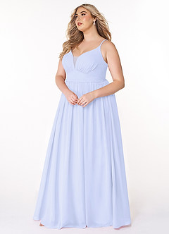 Azazie Rayna Bridesmaid Dresses Lavender A-Line V-Neck Pleated Chiffon Dress image9