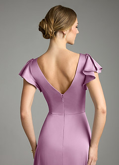 Azazie Omari Bridesmaid Dresses Wisteria A-Line Stretch Satin Dress image7