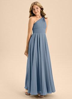 Azazie Charlize Junior Twilight A-Line Pleated Chiffon Dress image5
