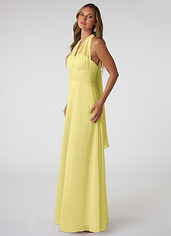 Azazie Fifi Bridesmaid Dresses Lemon Sorbet A-Line Strapless Chiffon Convertible Dress image5