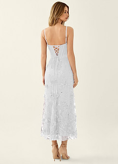 Lavinia White 3D Flowers Corset Beading Maxi Dress image2