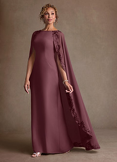 Azazie Artemisia vestidos de madre de la novia Vestido de Sangrado de Gasa de Corte Recto con Encaje image4