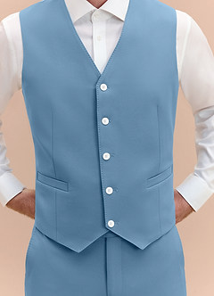 front James Azul Acero Chaleco de traje