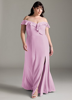 Azazie Sophie Bridesmaid Dresses Candy Pink A-Line Off the Shoulder Chiffon Convertible Dress image6