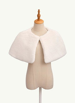 front Faux Fur Capelet