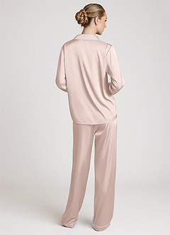 front Personalized Embroidered Ruffled Long-Sleeve Pajama Set