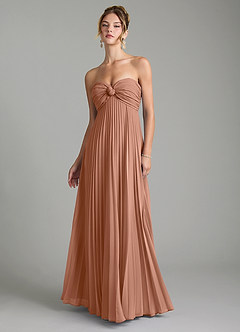 Azazie Tempest Bridesmaid Dresses Bronzer Empire Corset Chiffon Convertible Dress image4