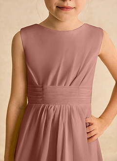 Azazie Edelweiss Flower Girl Dresses Cedar Rose A-Line Pleated Chiffon Dress image7