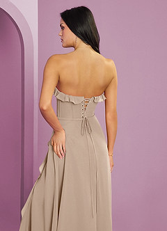 Barbie ♥ Azazie Bridesmaid Dresses Taupe A-Line Sweetheart Neckline Chiffon Dress image7