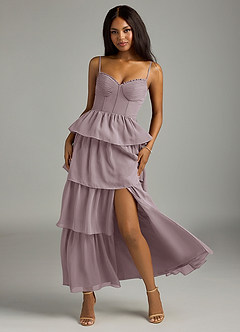 Azazie Kaiden Bridesmaid Dresses Dusk A-Line Sweetheart Neckline Chiffon Dress image10