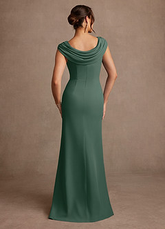 Azazie Irvine Mother of the Bride Dresses Sea Moss A-Line Pleated Chiffon Dress image3