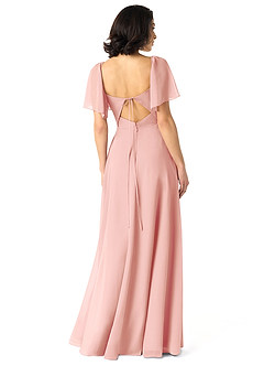 Azazie Chloe Bridesmaid Dresses Rosette A-Line Sweetheart Neckline Chiffon Dress image2