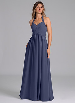 Azazie Darlyn Bridesmaid Dresses Stormy A-Line Pleated Chiffon Dress image1