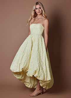 Maxi jurk Georgina Bleek Geel image7