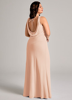 Azazie Rylina Bridesmaid Dresses English Rose Mermaid Pleated Chiffon Dress image8