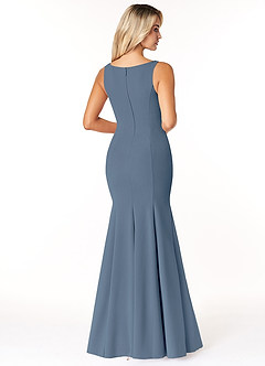 Azazie Rogue Bridesmaid Dresses Twilight Mermaid Scoop Side Slit Stretch Crepe Dress image2