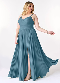 Azazie Vini Bridesmaid Dresses Bermuda A-Line V-Neck Pleated Chiffon Dress image10