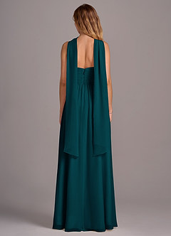 Azazie Joni Bridesmaid Dresses Pine A-Line Strapless Chiffon Convertible Dress image7