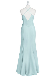 Azazie Carolina Bridesmaid Dresses Mist Mermaid Ruched Chiffon Dress image7