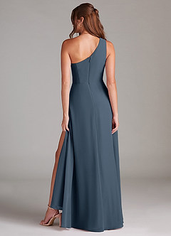Azazie Brooke Bridesmaid Dresses Neptune A-Line One Shoulder Chiffon Dress image7