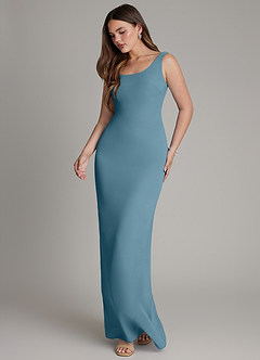 Azazie Hadley Bridesmaid Dresses Bermuda Mermaid Pleated Chiffon Dress image4