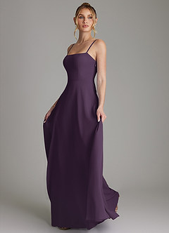 Azazie Elita Bridesmaid Dresses Plum A-Line Pleated Chiffon Dress image6