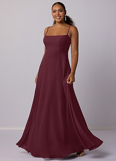 Barbie ♥ Azazie Bridesmaid Dresses Cabernet A-Line Chiffon Dress image5