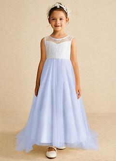Azazie Tay Flower Girl Dresses Lavender A-Line Sequins Tulle Dress image1